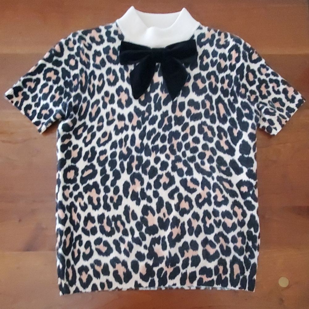 Kate Spade leopard bow sweater